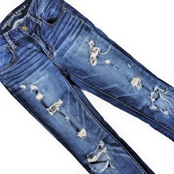 American Eagle Outfitters Denim - American Eagle Super Stretch Thrashed Jeans